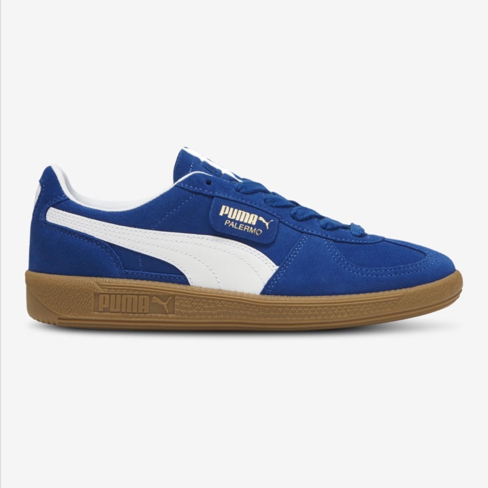 Puma Palermo Royal Blue and White Sneakers